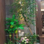 Thi công tiểu cảnh cây giả tại công trình nhà anh Thanh – Lê Trọng Tấn, Hà Đông